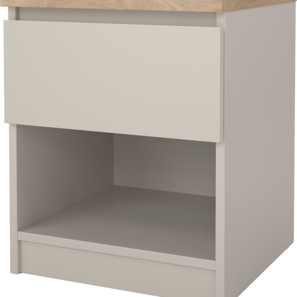 Sengebord Vesterholm Naia - natbord i Kashmir med Jackson Hickory top, H49,5ÃB40,4ÃD40 cm, FSC-certificeret, danskproduceret